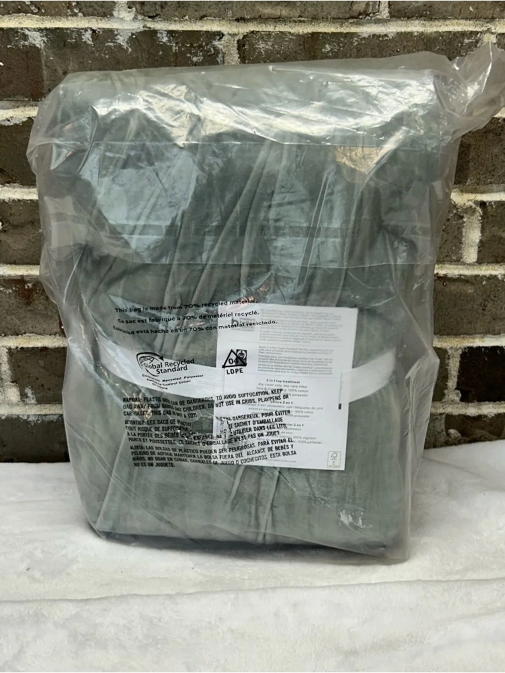 Pottery Barn Classic Velvet Smocked Top Blackout Curtain Sage Green 52 x 63 NWT